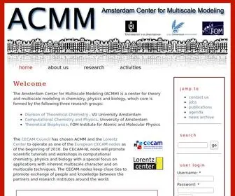 ACMM.nl(Amsterdam Center for Multiscale Modeling) Screenshot