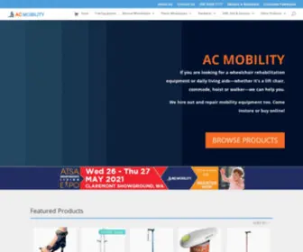 Acmobility.com.au(AC Mobility supply and manufacture mobility equipment for the aged and disabled) Screenshot