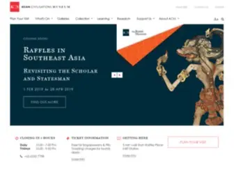 ACM.org.sg(Asian Civilisations Museum) Screenshot