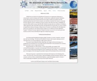 ACMS-USA.com(The Association of Certified Marine Surveyors) Screenshot