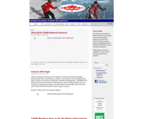 ACMSN.org(Canadian Association of Nordic Ski Instructors) Screenshot