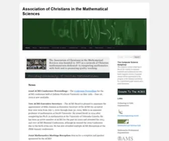 Acmsonline.org(Association of Christians in the Mathematical Sciences) Screenshot