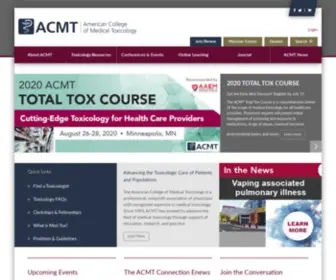 ACMT.net(The American College of Medical Toxicology (ACMT)) Screenshot