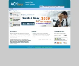 Acnregister.com.au(ACN Registration) Screenshot