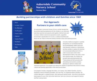 Acnsnewton.org(Auburndale Community Nursery School) Screenshot