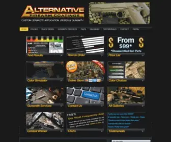 Acoating.com(Custom Gun Coating Services) Screenshot