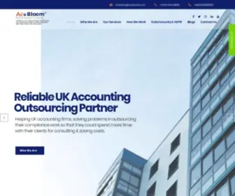 Acobloom.com(Accounting Outsourcing Services for UK Accountancy firms & US CPAs) Screenshot