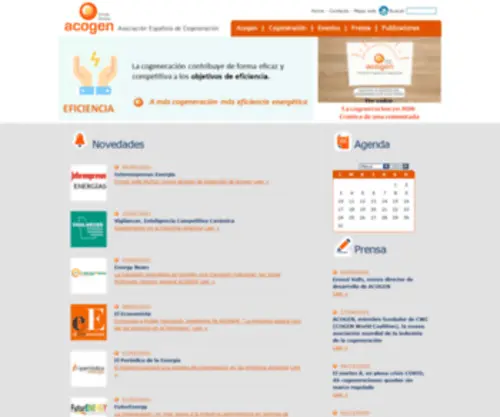 Acogen.es(Asociación Española de Cogeneración) Screenshot