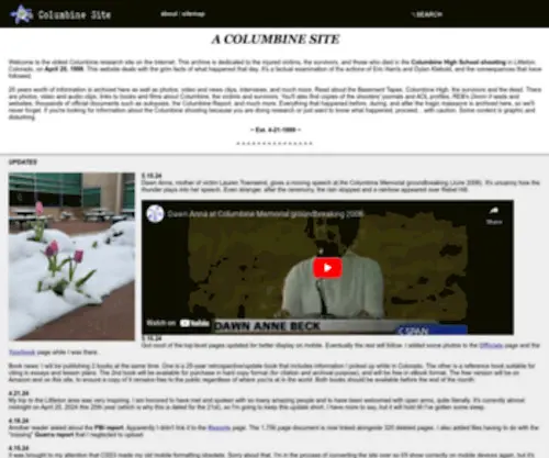 Acolumbinesite.com(The Columbine High School tragedy) Screenshot