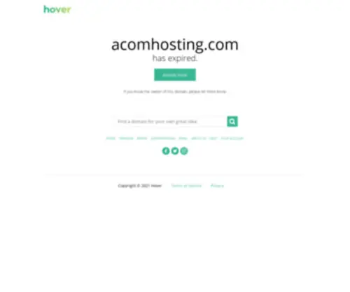 Acomhosting.com(Hop Up) Screenshot