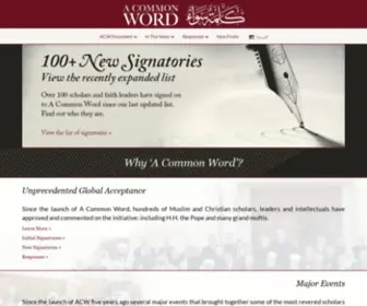 Acommonword.com(An Interfaith Initiative) Screenshot