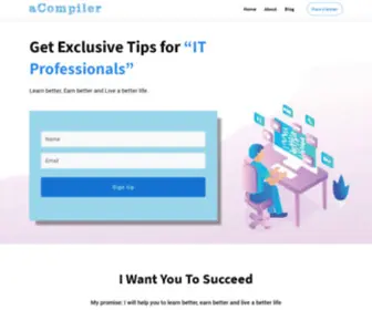 Acompiler.com(Next-level learning and training for your IT skills) Screenshot