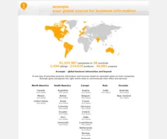Acompio.com(Global business information and beyond) Screenshot
