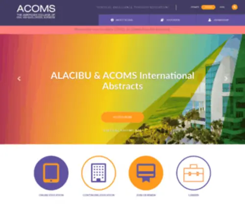 Acoms.org(American College of Oral and Maxillofacial Surgeons (ACOMS)) Screenshot