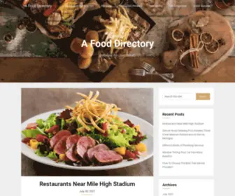 Acookingdirectory.com(A Food Directory) Screenshot