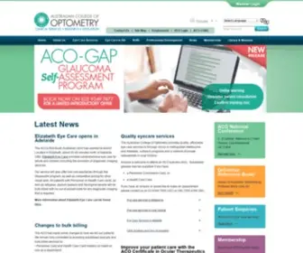 Aco.org.au(Australian College of Optometry) Screenshot