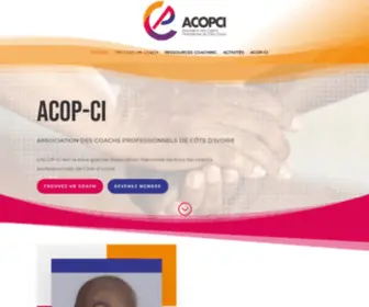 Acopci.org(Association des coachs professionnels de Côte d'Ivoire) Screenshot