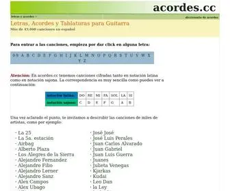 Acordes.cc(Canciones con Acordes para Guitarra) Screenshot