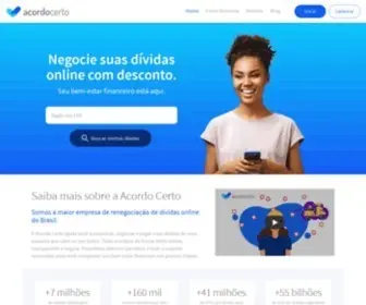 Acordocerto.com.br(Acordo Certo: negocie suas dívidas com até 99% de desconto) Screenshot