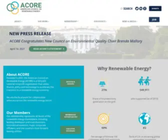 Acore.org(American Council On Renewable Energy) Screenshot