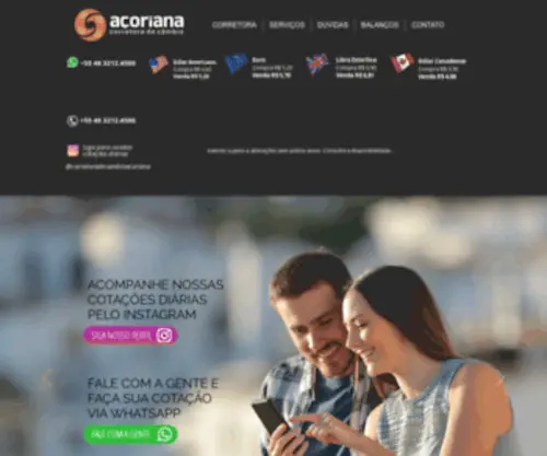 Acorianacorretora.com.br(Açoriana) Screenshot