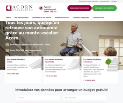 Acornmonteescalier.fr(Mont-escalier Acorn) Screenshot