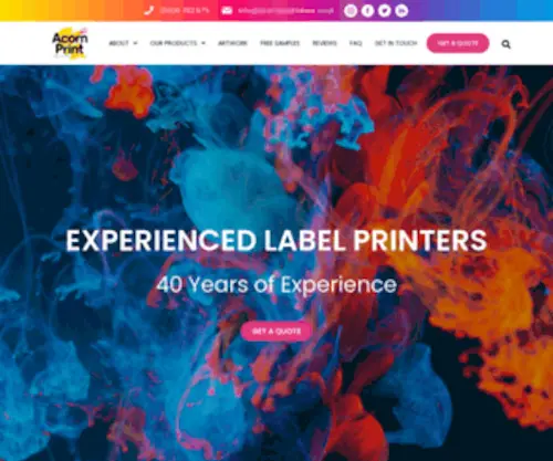 Acornprintlabels.co.uk(Self-Adhesive Label Printing Specialist) Screenshot
