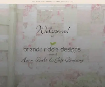 Acornquiltandgiftcompany.com(Brenda Riddle Designs) Screenshot