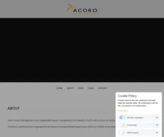 Acoro.com(Acoro Asset Management) Screenshot