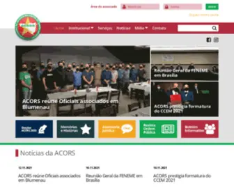 Acors.org.br(ASSOCIAÇÃO DE OFICIAIS MILITARES DE SANTA CATARINA) Screenshot