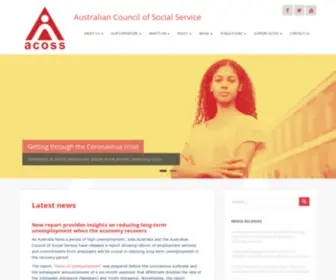 Acoss.org.au(Australian Council of Social Service) Screenshot