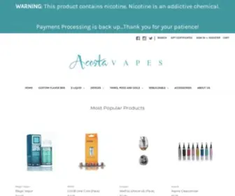 Acostavapes.com(Acosta Vapes) Screenshot