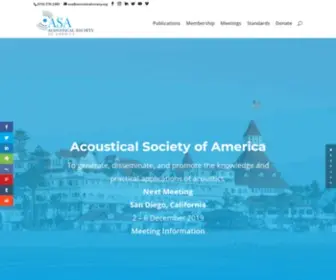 Acousticalsociety.org(The purpose of the ASA) Screenshot