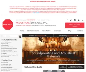 Acousticalsurfaces.com(Acoustical Materials & Soundproofing Solutions) Screenshot