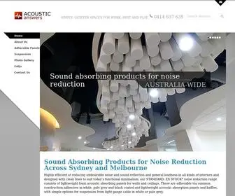 Acousticanswers.com.au(Sound absorbing wall panels Sydeny) Screenshot