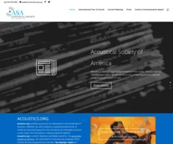 Acoustics.org(Acoustical Society of America) Screenshot