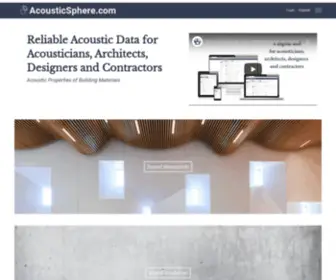 Acousticsphere.com(Acoustic Properties of Building Materials) Screenshot