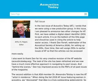 Acousticstoday.org(Acoustics Today) Screenshot