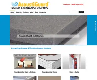 Acoustiguard.com(AcoustiGuard sound & vibration control products) Screenshot