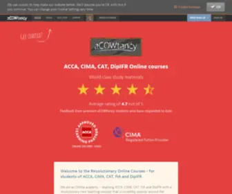 Acowtancy.com(ACCA, CIMA, CAT, DipIFR Online courses) Screenshot