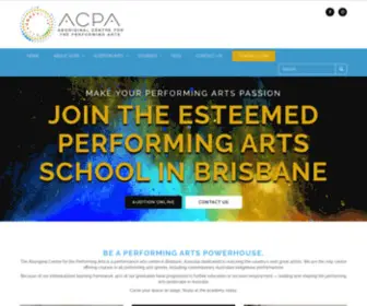 Acpa.edu.au(Performing Arts Centre in Brisbane) Screenshot