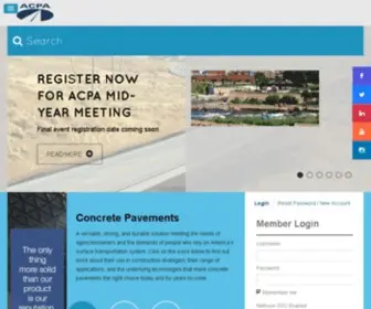 Acpa.org(American Concrete Pavement Association) Screenshot