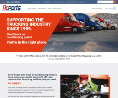 Acparts.com(AC Parts) Screenshot