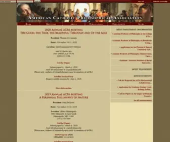 Acpaweb.org(American Catholic Philosophical Association) Screenshot
