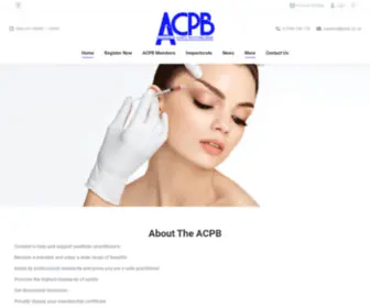 ACPB.co.uk(The Association of Cosmetic Practitioners Britain) Screenshot