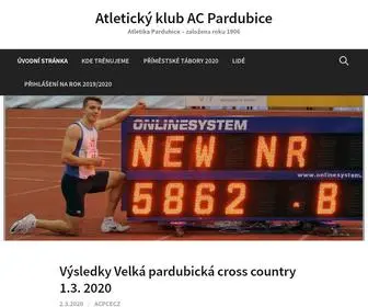 Acpce.cz(Atletický klub AC Pardubice) Screenshot