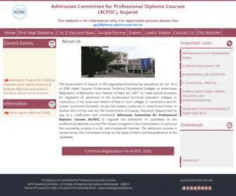 ACPDC.co.in(Admission Committee for Professional Diploma Courses) Screenshot