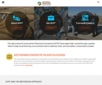 ACPF4Watersheds.org(Agricultural Conservation Planning Framework) Screenshot