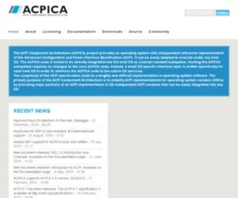 Acpica.org(The ACPI Component Architecture Project) Screenshot