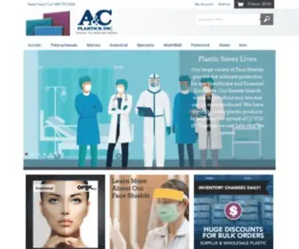 Acplasticsinc.com(Plastic, Acrylic & Polycarbonate Sheet Supplier) Screenshot